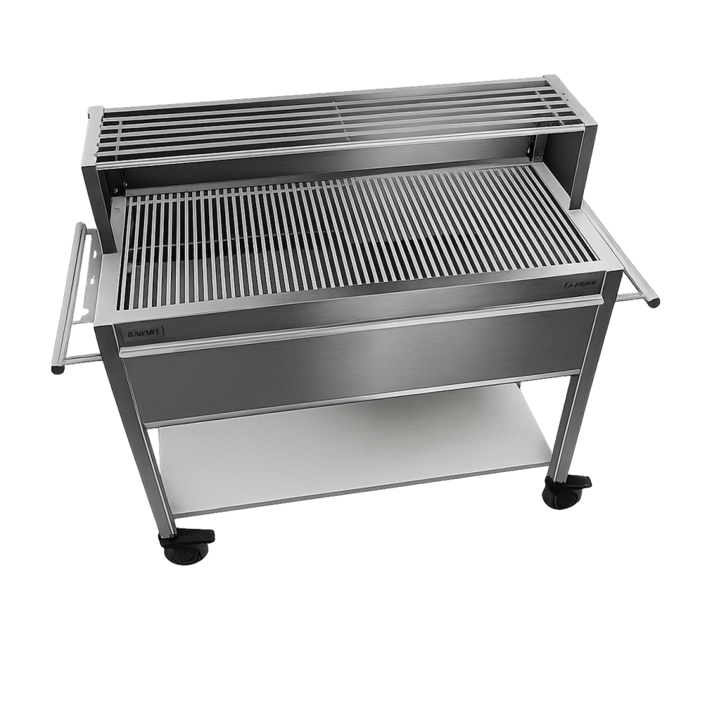 Holzkohlegrill - Profigrill aus Edelstahl Profistar - Modulbausatz