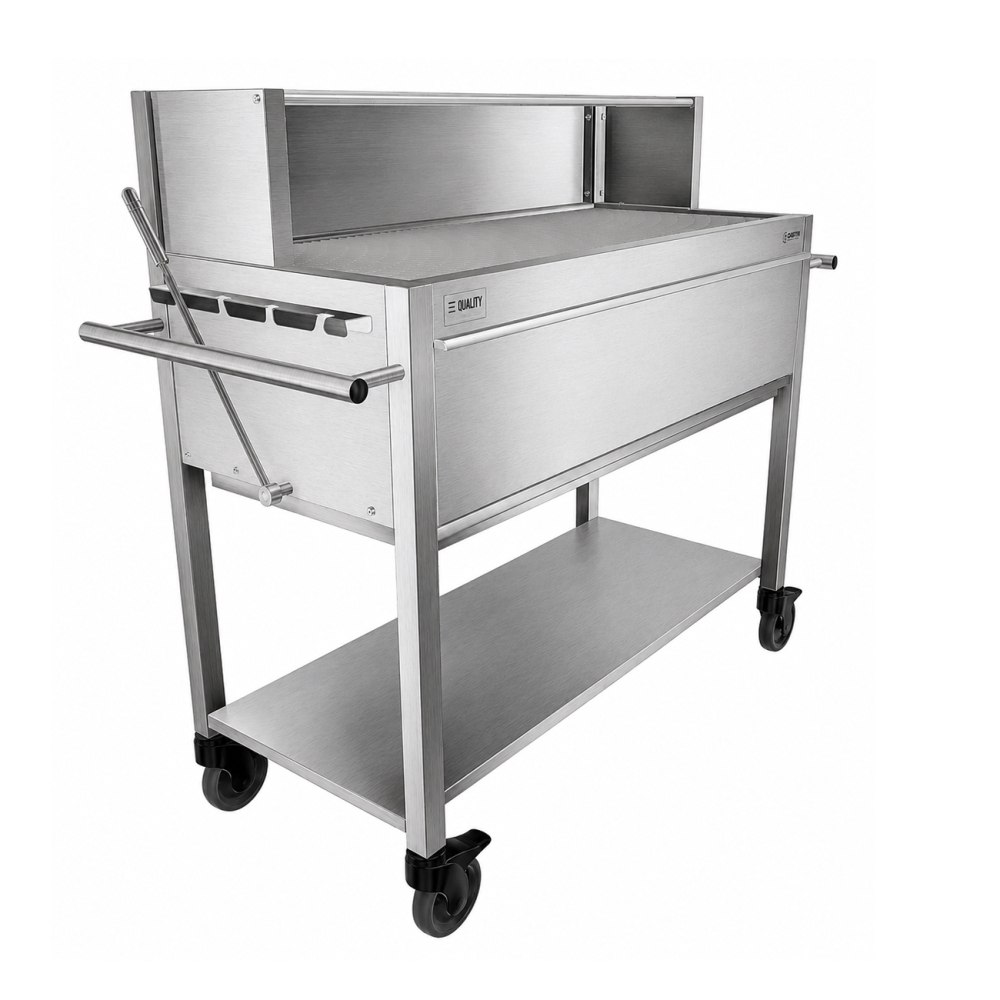 Holzkohlegrill - Profigrill aus Edelstahl Profistar - Modulbausatz