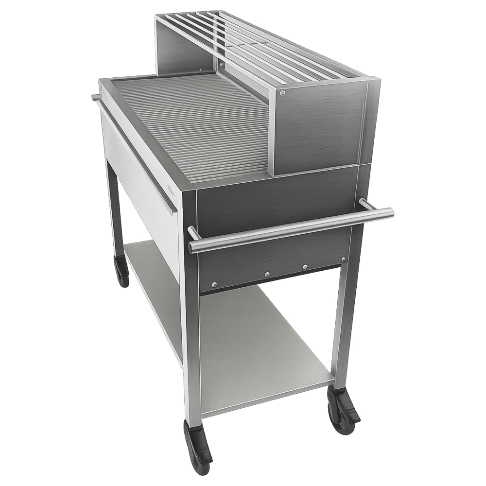 Holzkohlegrill - Profigrill aus Edelstahl Profistar - Modulbausatz