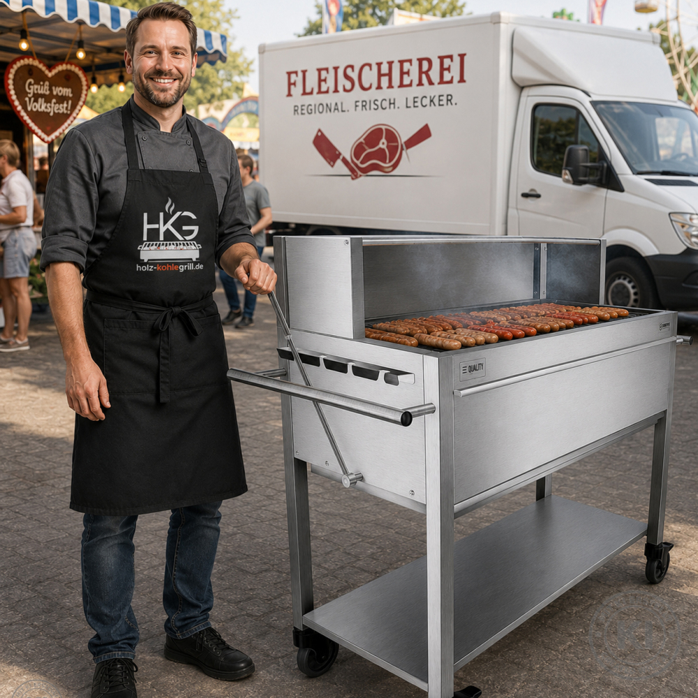 Holzkohlegrill - Profigrill aus Edelstahl Profistar - Modulbausatz